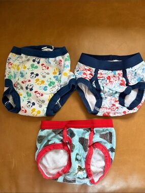 Disney Kids Training Underwear Trio - Navy, Red, Light Blue